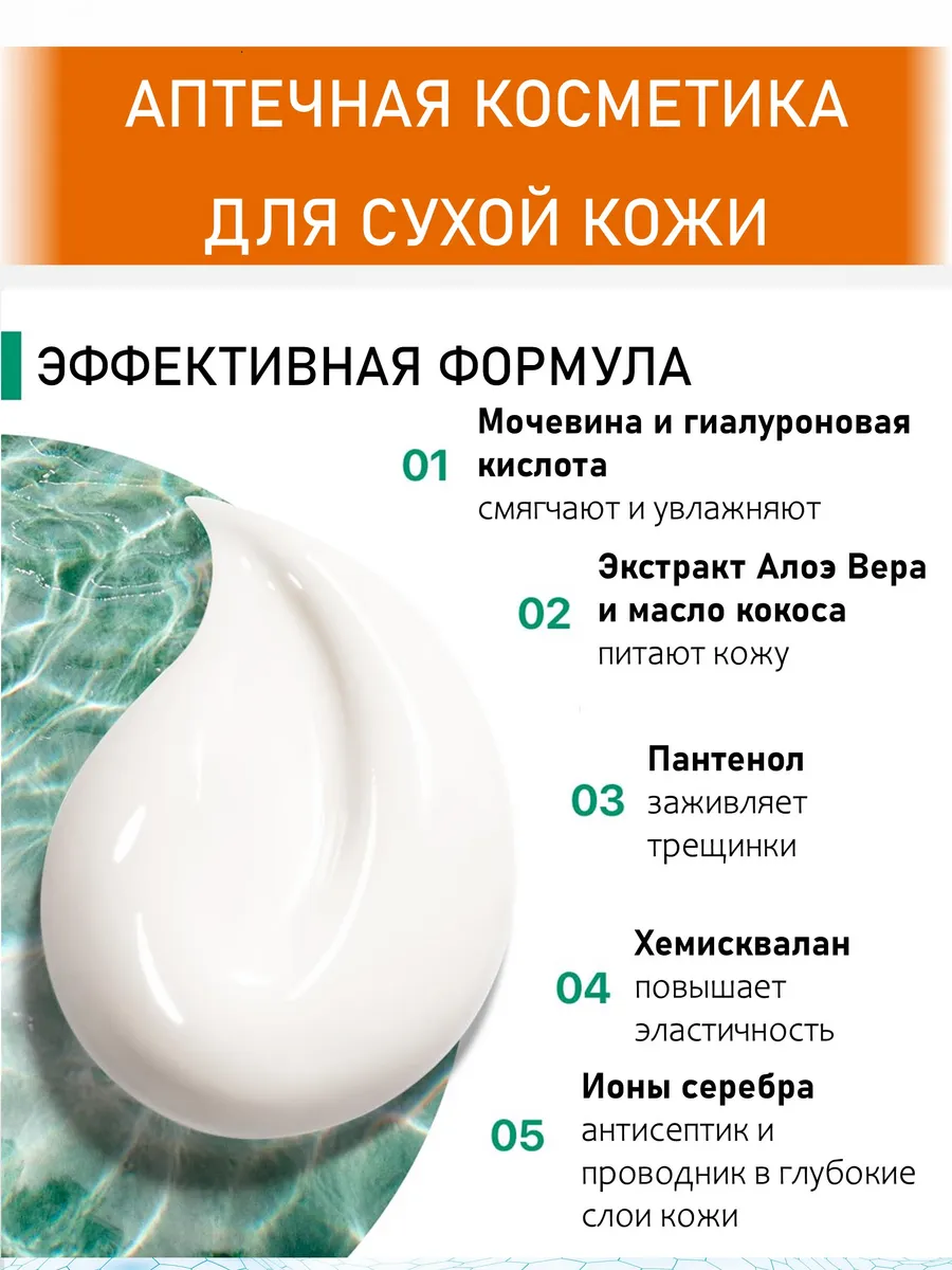 Крем с мочевиной 25 + ионы серебра 170 мл